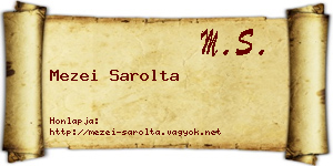 Mezei Sarolta névjegykártya